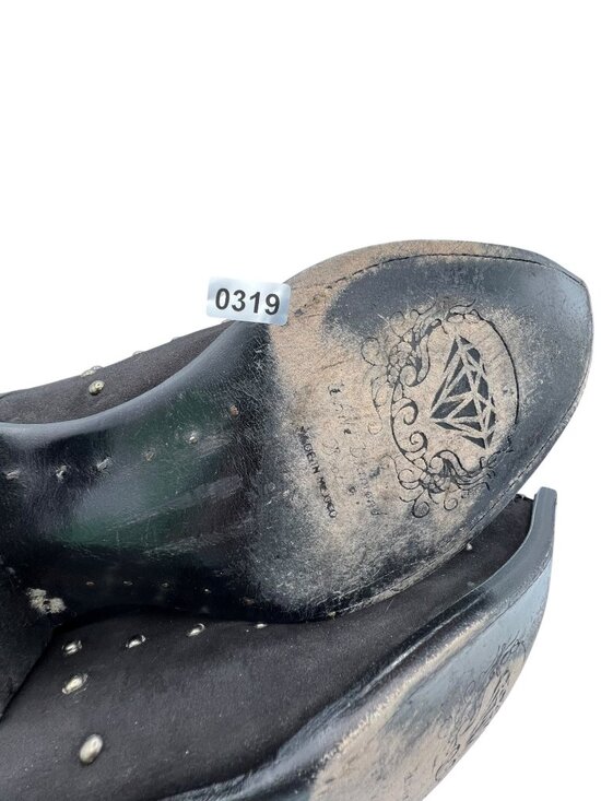 White Diamond Cowboy Boots Sz 10 Black Hollywood Prop Haus tag Craig Wardrobe main image 11